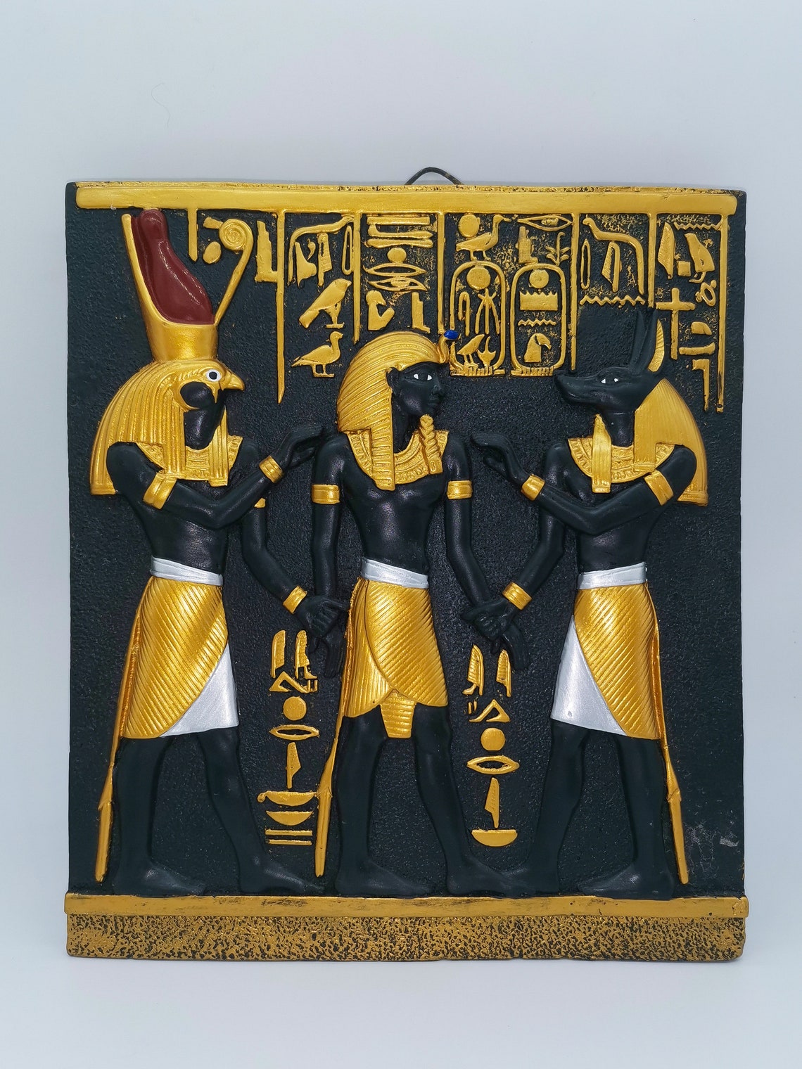 Wall hanging god Set and Horus Blessing Ramesses II temple Etsy
