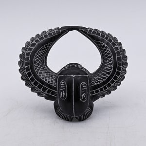 Unique EGYPTIAN art Winged SCARAB BEETLE Khepri stone made in Egypt