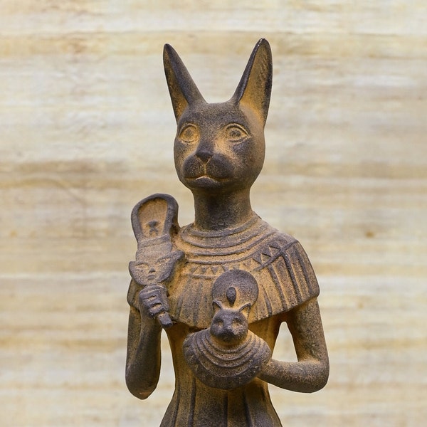 Egyptian Bastet Goddess - Handmade antique - Goddess Bastet - handmade replica - handmade decor