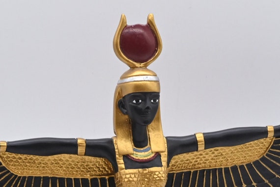 開いた翼のエジプトの女神イシス像 手描き 2スタイル エジプト製 開いた翼のエジプトの女神イシス像 手描き 2スタイル エジプト製