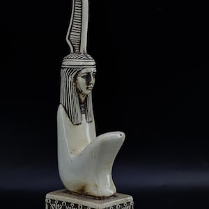 statue Maat Goddess of Balance and Truth white Figurine handmade Egyptian art Altar statue made in Egypt