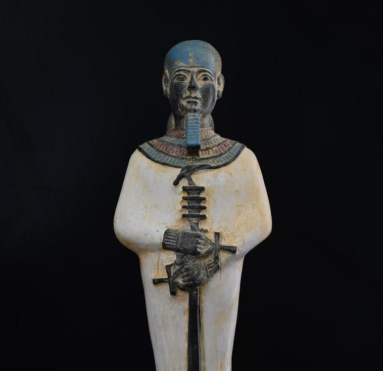 Unique statue Ptah god of Memphis Sculpture large vintage heavy solid stone made in Egypt