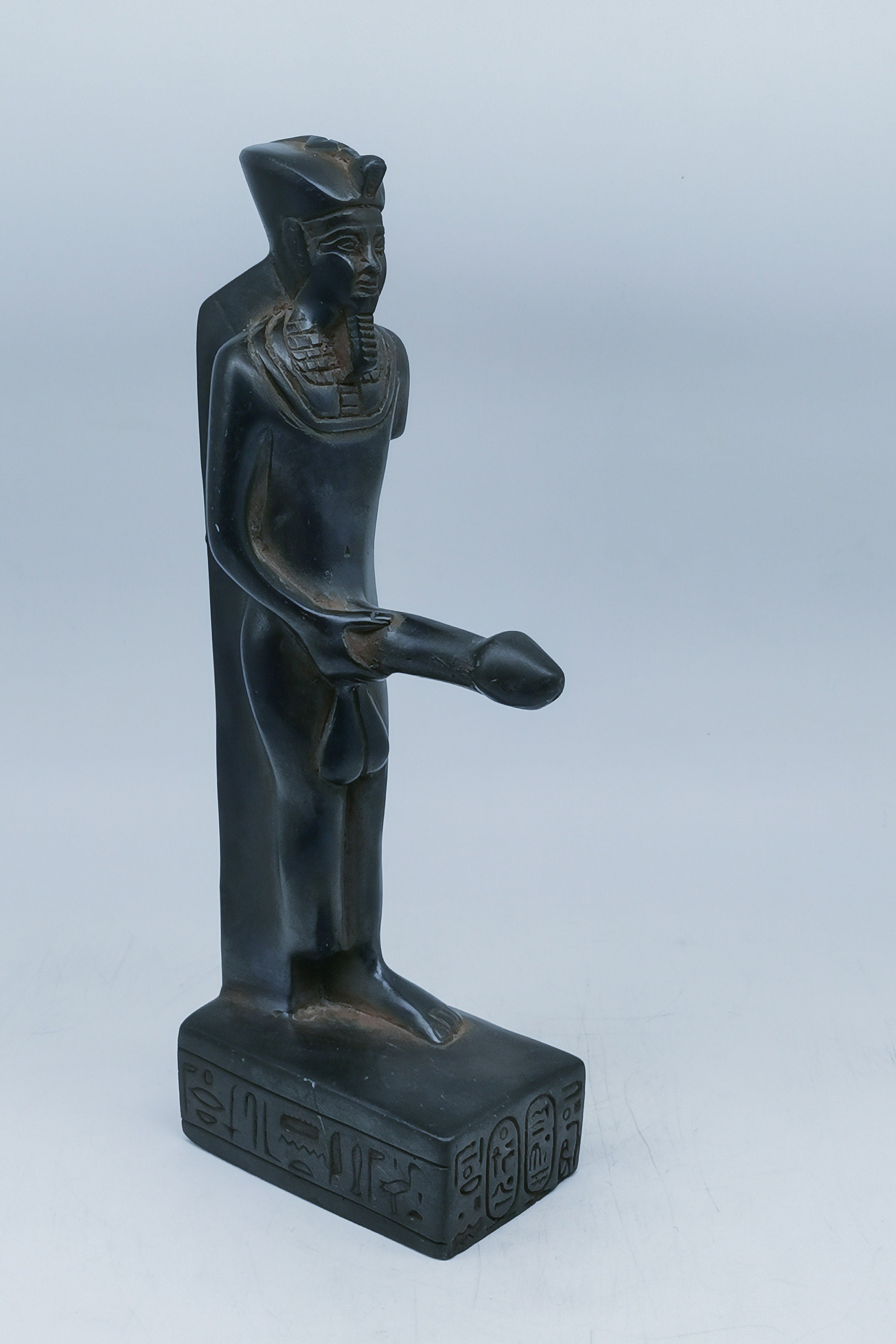 Unique Large Egyptian God Min Statue 9'' H Made in Etsy