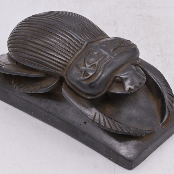 The Good luck SCARAB Hand made like the Replica symbol of protection- Black stone -our item is made with Egyptian soul