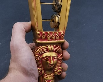 Unique Sacred Sistrum Goddess Hathor Magical Ancient Egyptian Musical hand made in Egypt