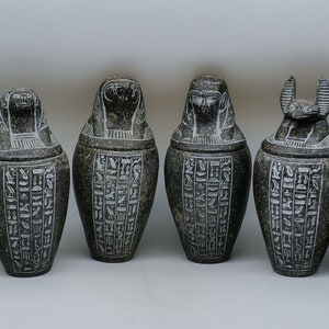 ホルスの息子たち エジプト美術 カノプス壺 ハトホル ダーク ホルスの息子たち エジプト美術 カノプス壺 ハトホル ダーク