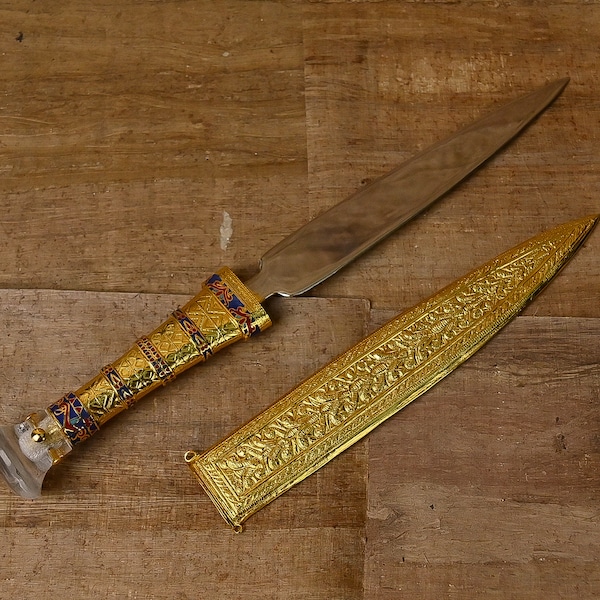 King Tutankhamun dagger-one of the most important piece of the treasure of the Tutankhamun-Replica-Handmade antique copper inlaid with stone