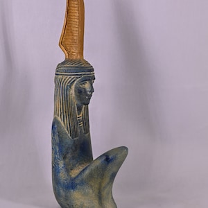 Handmade Maat Statue: Egyptian Goddess of Truth Altar Figurine