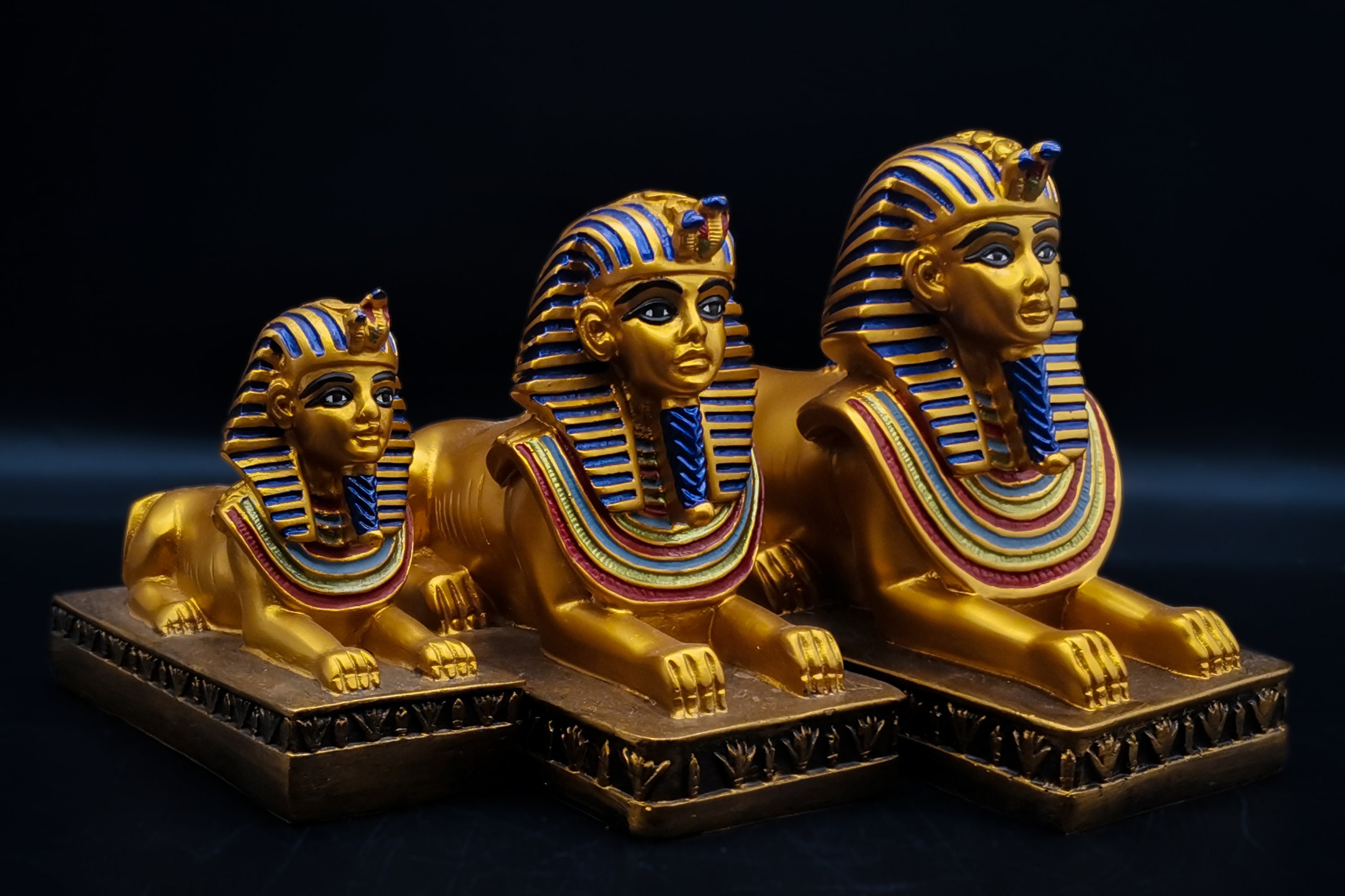 Unique hand painted Egyptian Sphinx statue 3 size Made in Etsy
