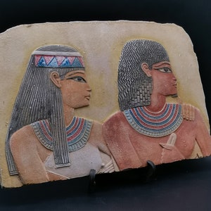 古代エジプト美術 壁面レリーフ ツタンカーメンとアヌビス 古代エジプト美術 壁面レリーフ ツタンカーメンとアヌビス