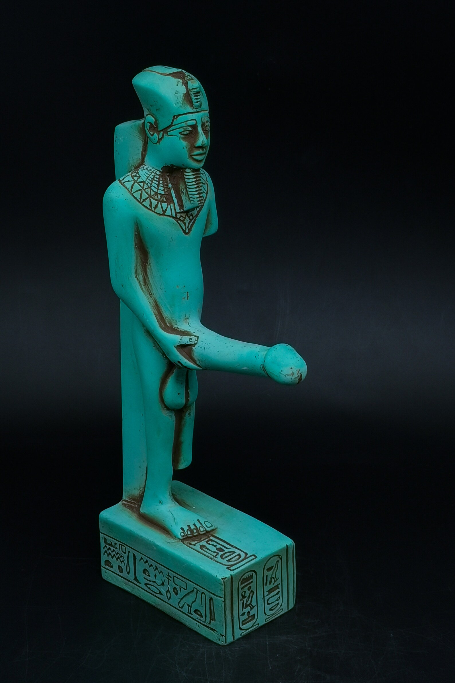 Unique Large Egyptian God Min Statue 11 H Made In Etsy