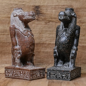 statue of taweret hippos “Goddess of Childbirth” granite stone heavy 2 Color made in Egypt