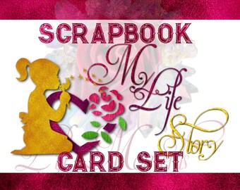 My Life Story - Life Moment Baby Scrapbook Cards Girl