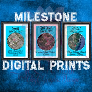 Cartes de relations personnalisées et autres emplacements de cartes milestone Digital Prints