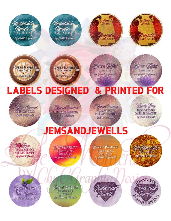 1 5 Inch Round Product Sticker Labels 20 Per Sheet Up To 4 Diffe Designs Custom Design Available