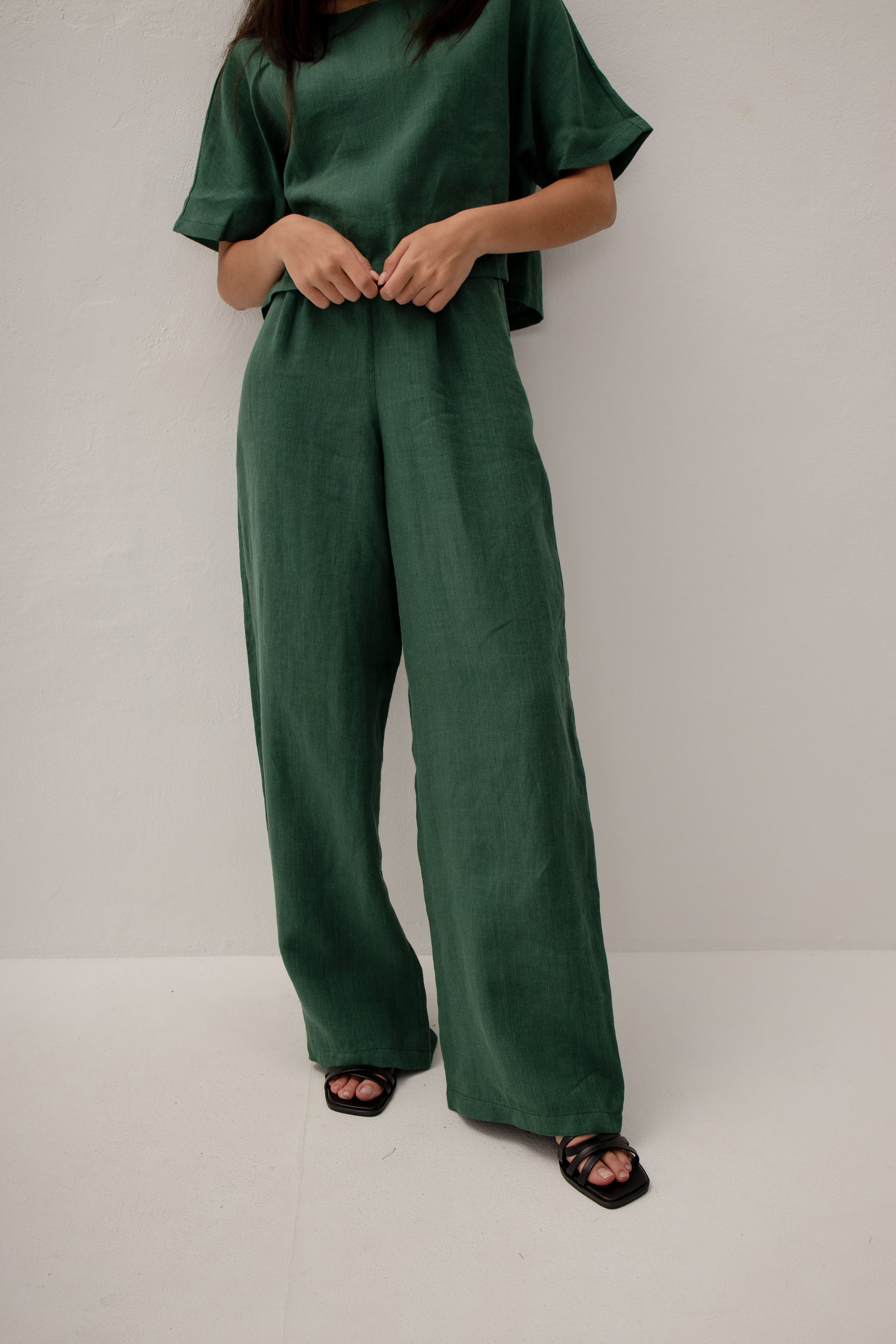 emerald green dress pants