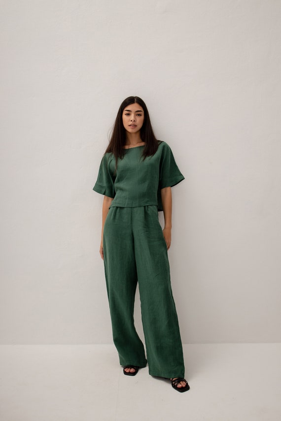 emerald green two piece