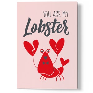 You're My Lobster Valentines Day Card, Funny Anniversary Card, Personalised Valentines Day Gifts - DIGITAL FILE