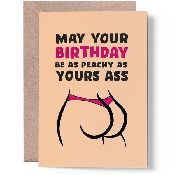 Cheeky Birthday Card, Happy Birthday Card, Rude Birthday Card For Girlfriend, Friend, Wife, Birthday Card