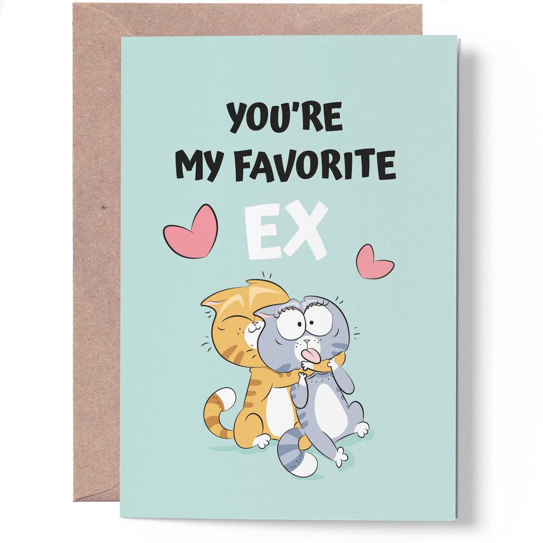 EX Girlfriend Card, Funny Leaving Gift for EX With Personalised Message