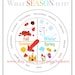 Four Seasons Printable Wheel Circle Learning Time, Preschool ...