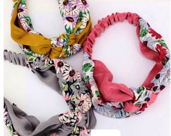 Head Band Twisted Knotted Elastic Head Wrap Hair Band Hair Accessories for Girls Ladies Women