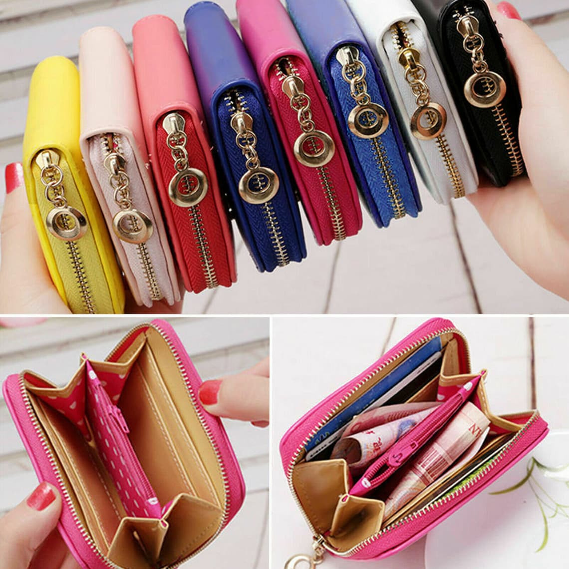 Small Coin Purse Card Zipper Wallet Holder Mini Bag Handbag Etsy