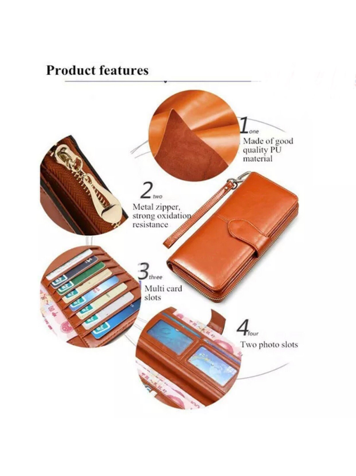 Ladies Leather Wallet Long Zip Purse Card Holder Case Phone Etsy UK