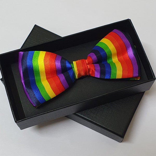 Rainbow Bow Tie Men High Quality Neckties Classic Wedding/Formal Adjustable Styles Gift for Him