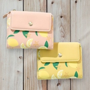 Mini Wallet Purse Women Ladies Flower Short Multi-Slot Zip Purse Card Holder Purse Clutch Handbag