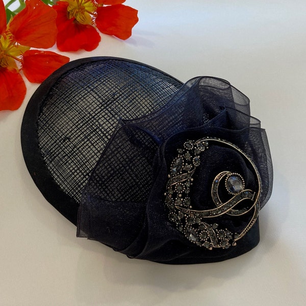 Woman's Kippah - Fascinator - Black - Head Covering - She•ppah - Sheppah