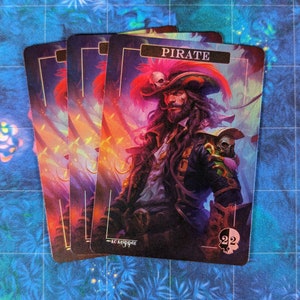 Pirate Foil Tokens - Magic Proxies - Full Art Proxy - 3 Card Pack