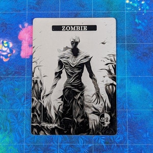 Zombie Metal Token - 0,5 mm dicke Aluminiumkarte - Full Art Token - Magic Tokens