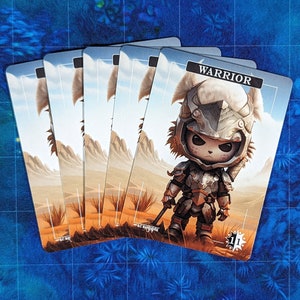 Warrior Tokens - Chibi Magic Proxies - Full Art Proxy - 5 Card Pack