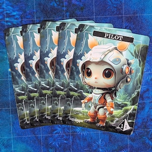 Tokens de Piloto - Proxies Mágicos Chibi - Proxy de Arte Completa - Pacote de 5 Cartas