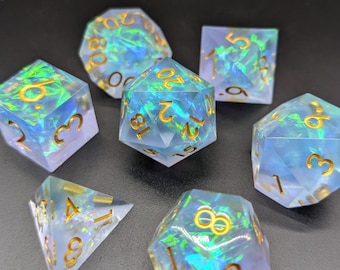 Eldritch Blast! Sharp Edge Dice -  DnD Dice Set - Polyhedral Dice Set - D&D Dice - TTRPG Dice - Dungeons and Dragons