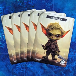 Tokens Goblin - Proxies Mágicos Chibi - Proxy de Arte Completa - Pacote de 5 Cartas