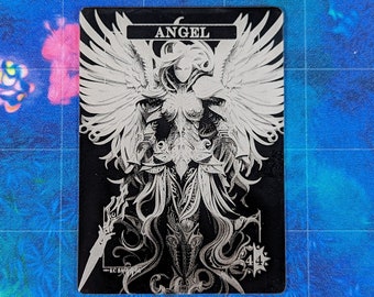 Angel Metal Token - 0.5mm Thick Aluminum Card - Full Art Token - Magic Tokens