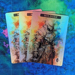 Soldier Foil Tokens - Magic Proxies - Full Art Proxy - 3 Card Pack