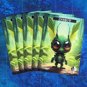 Insect Tokens - Chibi Magic Proxies - Full Art Proxy - 5 Card Pack