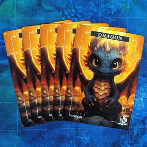 Dragon Tokens - Chibi Magic Proxies - Full Art Proxy - 5 Card Pack