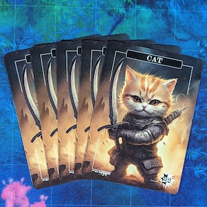 Cat Tokens - Chibi Magic Proxies - Full Art Proxy - 5 Card Pack