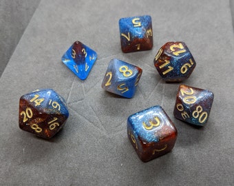 Milky Way Galaxy Set -  DnD Dice Set - Polyhedral Dice Set - D&D Dice - TTRPG Dice - Dungeons and Dragons