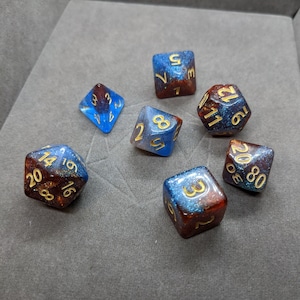 Milky Way Galaxy Set -  DnD Dice Set - Polyhedral Dice Set - D&D Dice - TTRPG Dice - Dungeons and Dragons
