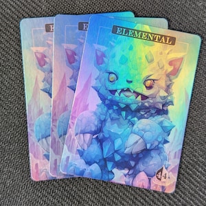 Fichas de lámina Elemental (4/4) - Proxies mágicos - Proxy de arte completo - Paquete de 3 cartas
