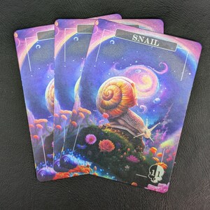 Jetons en forme d'escargot - Proxys magiques - Proxy artistique complet - Pack de 3 cartes