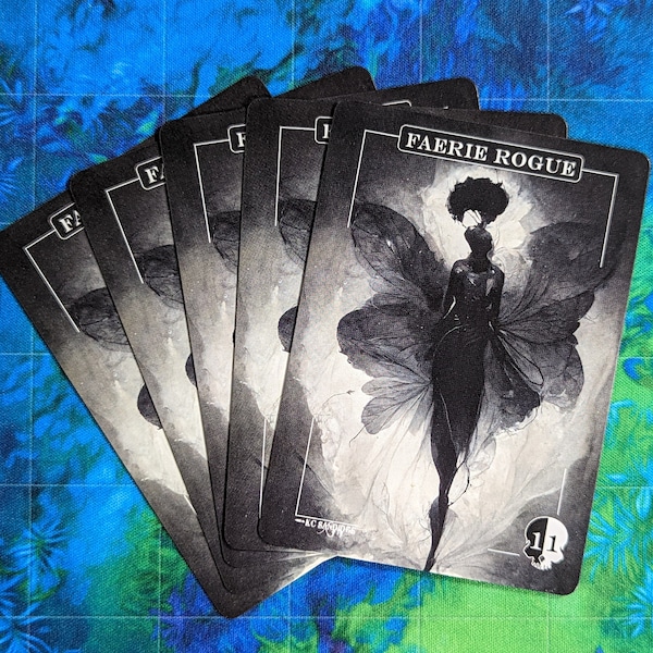 Faerie Rogue Tokens - Magic Proxies - Full Art Proxy - 5 Card Pack