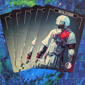 Soldier Tokens -  Magic Proxies - Full Art Proxy - 5 Card Pack