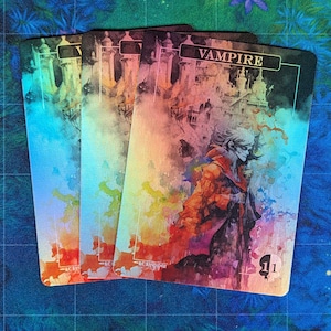 Vampire 1/1 Foil Tokens - Magic Proxies - Full Art Proxy - 3 Card Pack