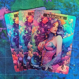Merfolk Foil Tokens - Magic Proxies - Full Art Proxy - 3 Kartenpackung